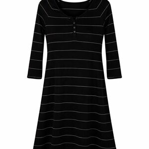 SO black and white stripes dress size small